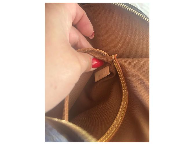 Borsa Louis Vuitton Alma PM Marrone in Tela - vista 9
