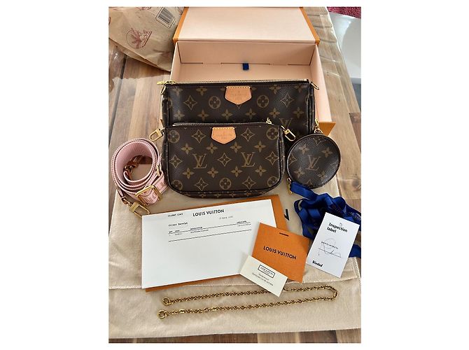 Multi Pochette Louis Vuitton Accesorios de múltiples bolsos Castaño - vista 2