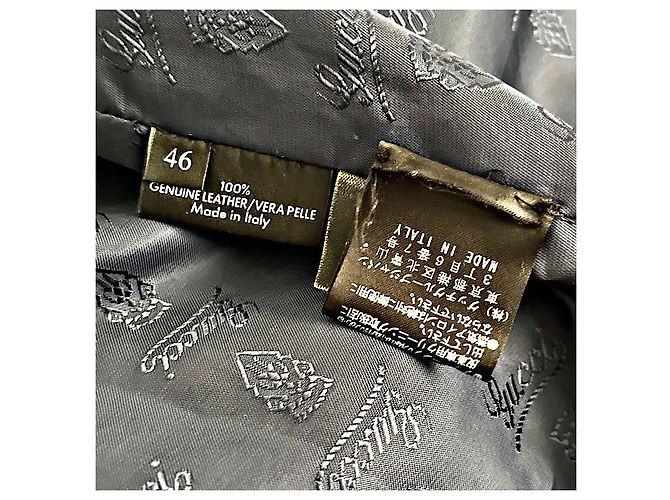 Authentische Gucci Tom Ford 04 AW Madonna Leder Bomberjacke Blau - Ansicht 11