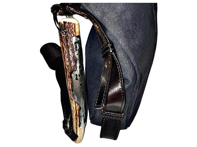 Yves Saint Laurent Borsa a tracolla Mombasa in denim Rive Gauche autentica YSL Tom Ford Blu - vista 9