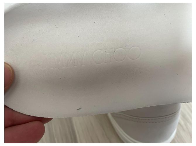 Jimmy Choo Scarpe da Uomo in Pelle Bianche Taglia 43 Bianco - vista 10
