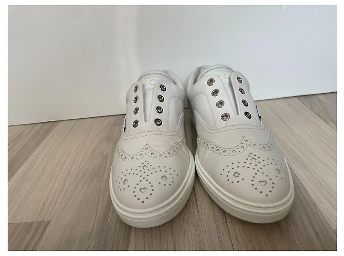 Jimmy Choo Scarpe da Uomo in Pelle Bianche Taglia 43 Bianco - vista 4
