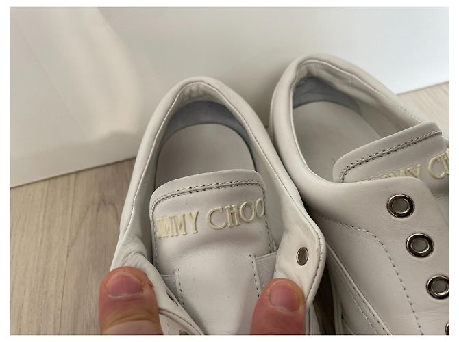 Jimmy Choo Scarpe da Uomo in Pelle Bianche Taglia 43 Bianco - vista 5