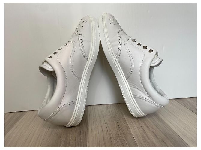 Jimmy Choo Scarpe da Uomo in Pelle Bianche Taglia 43 Bianco - vista 7