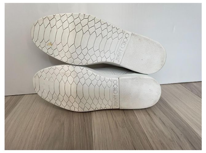 Jimmy Choo Scarpe da Uomo in Pelle Bianche Taglia 43 Bianco - vista 8
