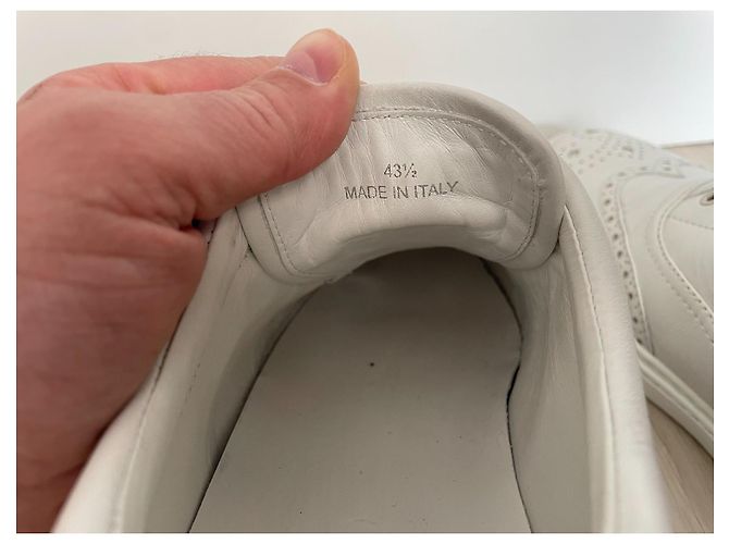 Jimmy Choo Scarpe da Uomo in Pelle Bianche Taglia 43 Bianco - vista 9