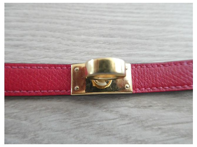 Hermès Kelly Double Tour Armband 36 cm mit Box und Samtbeutel Rot - Ansicht 2