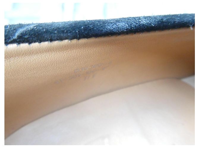 mocassino jm weston in suede nero indossato una volta 7/5F 42,5 largo - vista 7