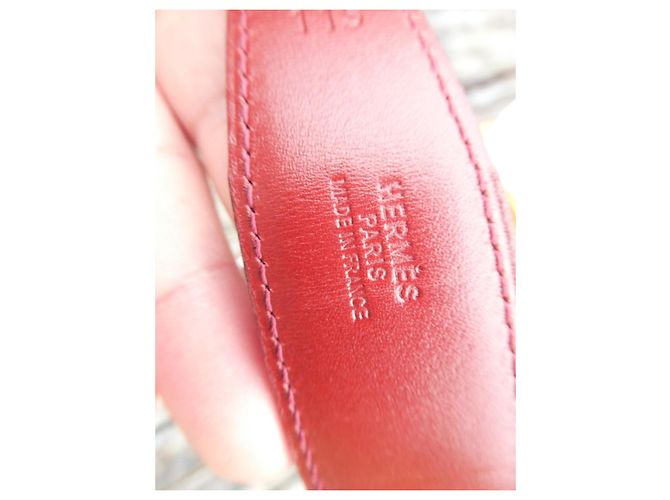 Hermès men's belt with buckle, reversible two-tone link 115cm - view 10