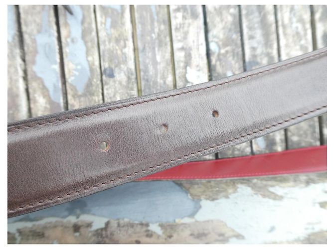 Hermès men's belt with buckle, reversible two-tone link 115cm - view 12