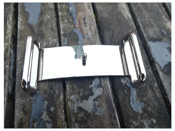 Hermès men's belt with buckle, reversible two-tone link 115cm - view 4