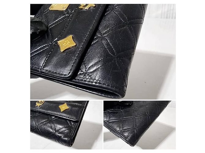 MCM Vintage Quilted Leather Printed Wallet Black - view 12