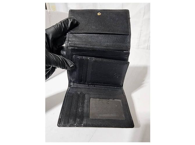 MCM Vintage Quilted Leather Printed Wallet Black - view 7
