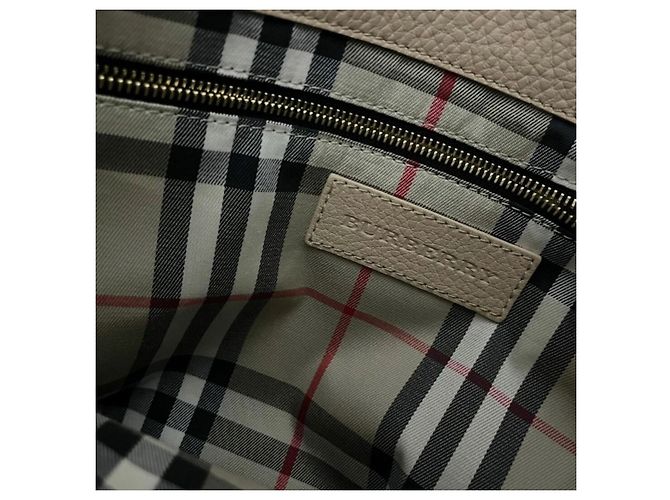 Borsa tote Baynard Burberry beige in pelle - vista 6