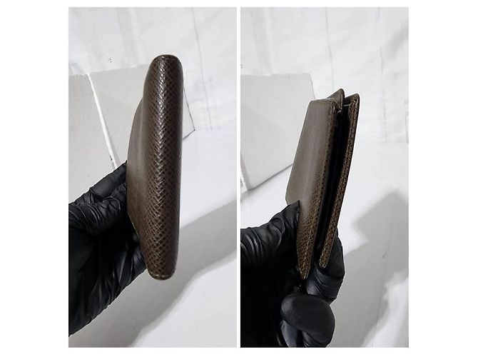 Billetera Bifold Taiga Louis Vuitton Marrón Castaño - vista 11