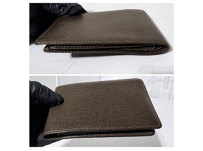 Billetera Bifold Taiga Louis Vuitton Marrón Castaño - vista 4