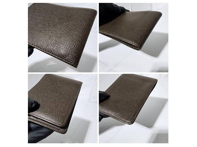 Billetera Bifold Taiga Louis Vuitton Marrón Castaño - vista 5