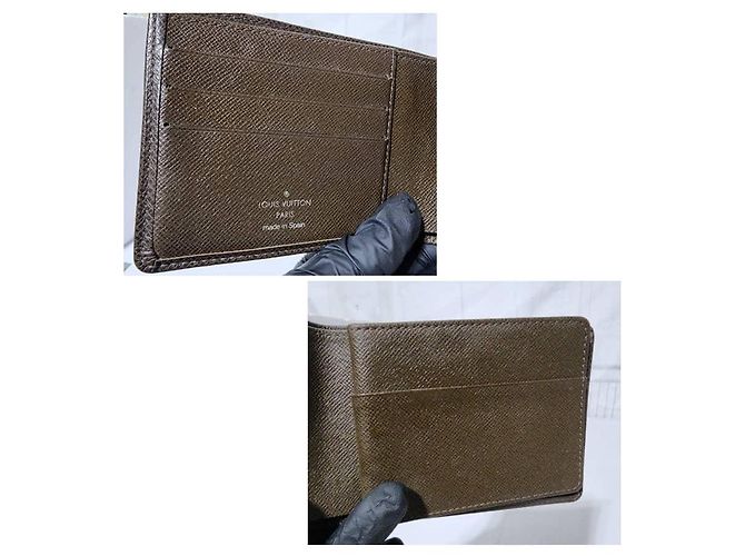 Billetera Bifold Taiga Louis Vuitton Marrón Castaño - vista 6