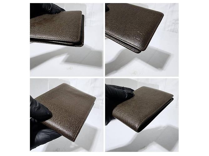 Billetera Bifold Taiga Louis Vuitton Marrón Castaño - vista 8
