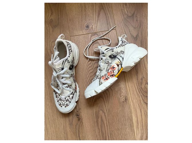 Sneakers Dior D-connect in pelle e neoprene Multicolore - vista 2