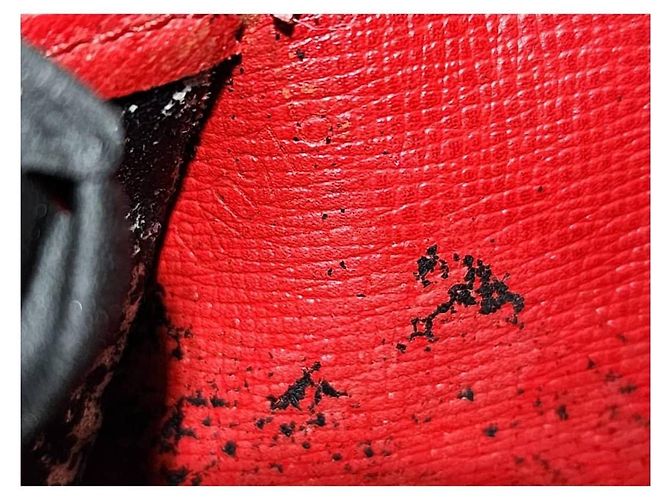 Billetera de cheques de cuero Epi Louis Vuitton roja - vista 12