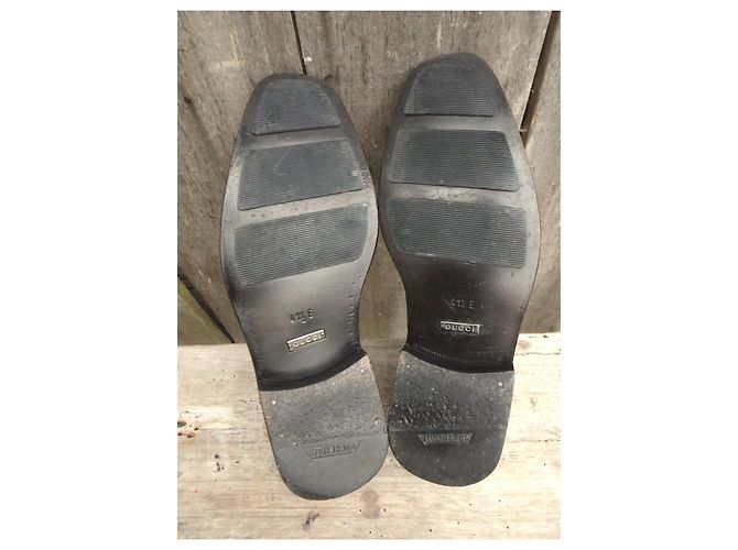 Gucci sapatos com fivela de couro marrom - vista 5
