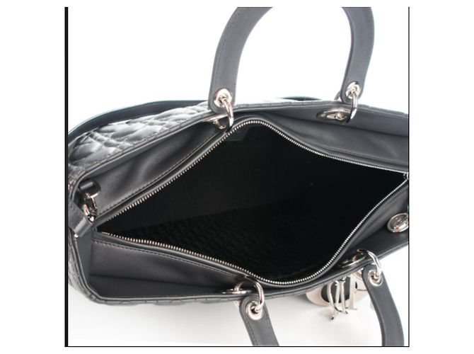 Christian Dior Lady Dior Tote Shopping in Agnello Grigio - vista 6