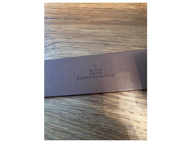 Gucci GG Gürtel aus braunem Leder - Ansicht 3