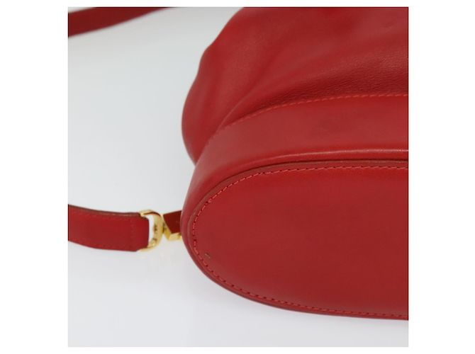 Zaino LOEWE in pelle rossa e oro Auth sw283 Rosso D'oro - vista 10