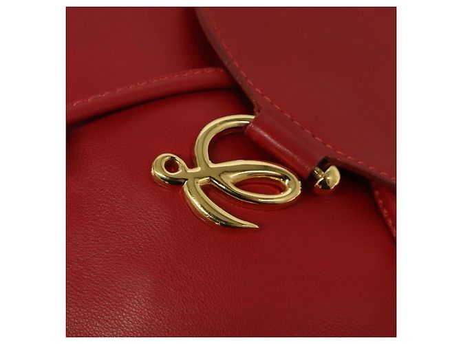 Zaino LOEWE in pelle rossa e oro Auth sw283 Rosso D'oro - vista 14