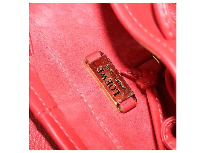 Zaino LOEWE in pelle rossa e oro Auth sw283 Rosso D'oro - vista 16