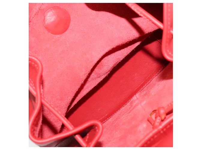 Zaino LOEWE in pelle rossa e oro Auth sw283 Rosso D'oro - vista 17
