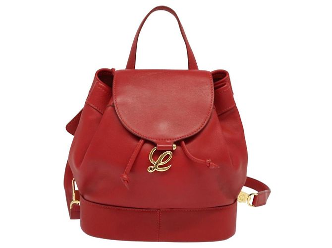 Zaino LOEWE in pelle rossa e oro Auth sw283 Rosso D'oro - vista 2