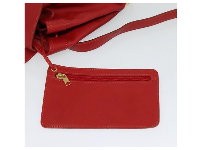 Zaino LOEWE in pelle rossa e oro Auth sw283 Rosso D'oro - vista 20