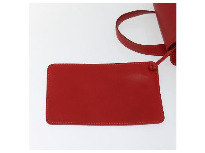 Zaino LOEWE in pelle rossa e oro Auth sw283 Rosso D'oro - vista 21