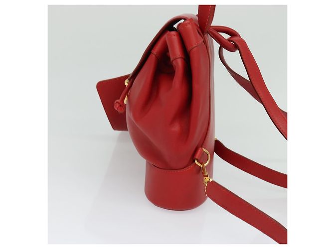 Zaino LOEWE in pelle rossa e oro Auth sw283 Rosso D'oro - vista 4
