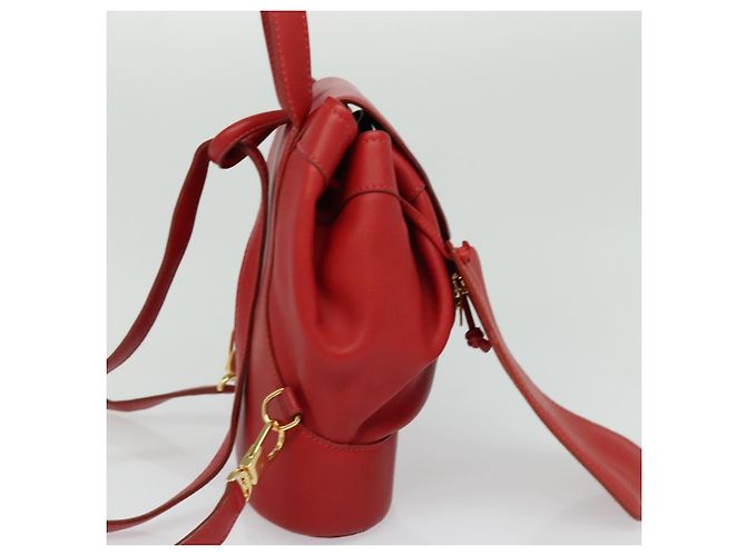 Zaino LOEWE in pelle rossa e oro Auth sw283 Rosso D'oro - vista 5