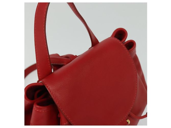 Zaino LOEWE in pelle rossa e oro Auth sw283 Rosso D'oro - vista 6