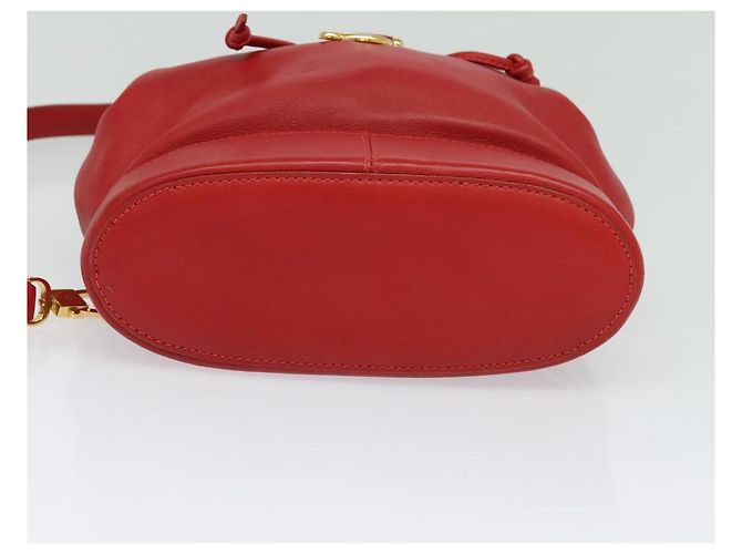 Zaino LOEWE in pelle rossa e oro Auth sw283 Rosso D'oro - vista 9