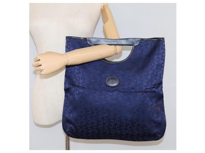Céline Bolso de mano CELINE C Sulky de lona marina Auth ar13420 Azul marino - vista 20