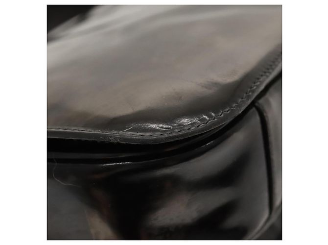 Céline Borsa a spalla a forma di carrozza trainata da cavallo CELINE Smalto Nero Auth bs24388 - vista 13