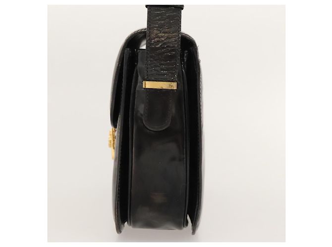 Céline Borsa a spalla a forma di carrozza trainata da cavallo CELINE Smalto Nero Auth bs24388 - vista 4