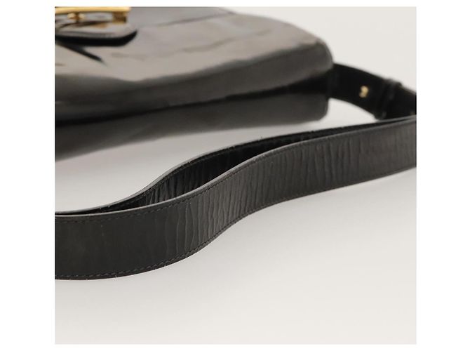 Céline Borsa a spalla a forma di carrozza trainata da cavallo CELINE Smalto Nero Auth bs24388 - vista 7