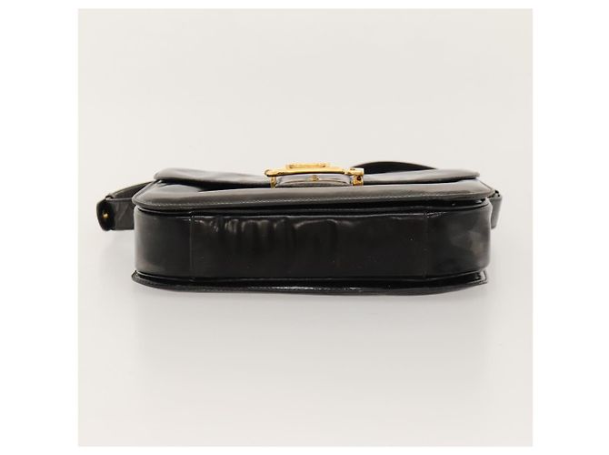 Céline Borsa a spalla a forma di carrozza trainata da cavallo CELINE Smalto Nero Auth bs24388 - vista 9