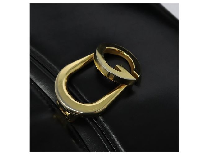 Borsa a Spalla GUCCI in Pelle Nera Oro Auth ep8582 Nero D'oro - vista 14