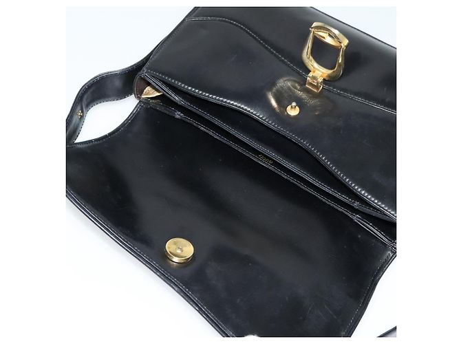 Borsa a Spalla GUCCI in Pelle Nera Oro Auth ep8582 Nero D'oro - vista 15