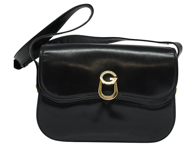 Borsa a Spalla GUCCI in Pelle Nera Oro Auth ep8582 Nero D'oro - vista 2