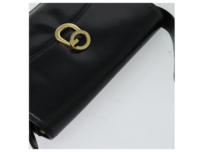 Borsa a Spalla GUCCI in Pelle Nera Oro Auth ep8582 Nero D'oro - vista 6