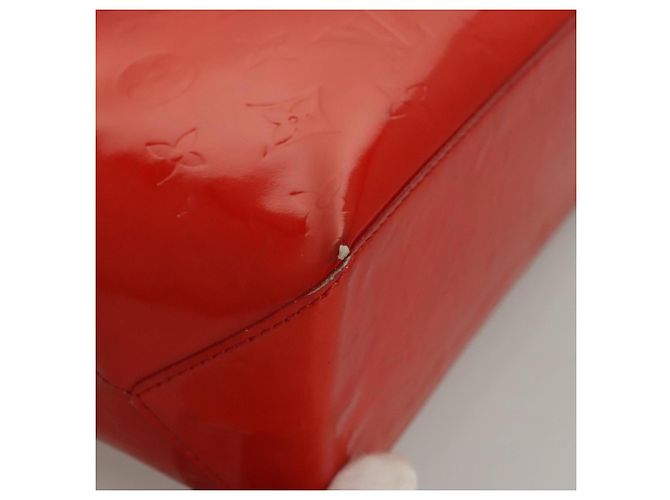 LOUIS VUITTON Monogram Vernis Reade PM Borsa a Mano Rossa M91088 LV Auth BA1023 Rosso - vista 11