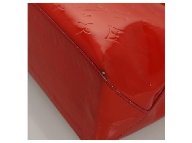 LOUIS VUITTON Monogram Vernis Reade PM Borsa a Mano Rossa M91088 LV Auth BA1023 Rosso - vista 12
